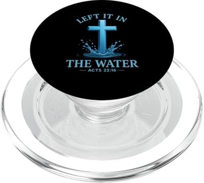 La dejó en la cruz del agua Hechos 22:16 Verso bíblico Bautismo PopSockets PopGrip para MagSafe
