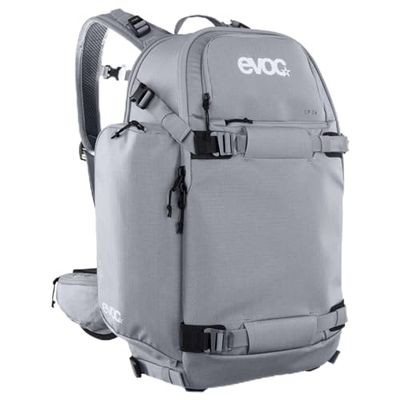 EVOC CP 26 sportrugzak, ideale fototas (verstelbare heupriem, vakken voor kleine spullen, lawine-uitrusting, ademend materiaal, afmetingen: 30 x 52 x 17 cm, inhoud: 26 l), steengrijs