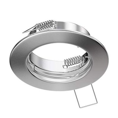 ledscom.de Telaio di montaggio a soffitto FERE, rotondo, acciaio inox opaco