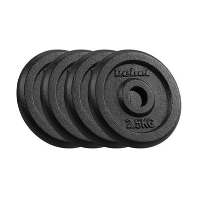 Rebel Set di pesi in ghisa 4 x 2,5 kg Foro 31 mm Piatto classico RBA-2127