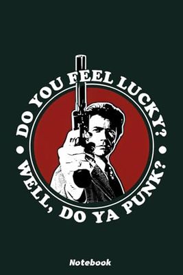 Dirty Harry Feel Lucky Punk Notebook: 120 Pages | 6 x 9 Size | Journal College Ruled Notebook | Gift