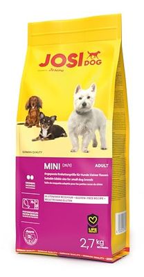 JosiDog Mini (3 x 2,7 kg) | Adult Mini | Comida Seca Premium para Perros Adultos y pequeños | con proteína de Ave croquetas extrapequeñas | Powered by Josera | Comida para Perros | 3