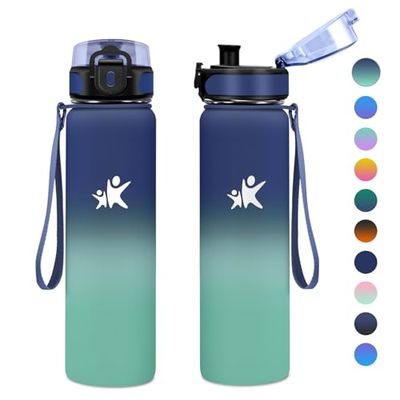 KollyKolla Borraccia Termica 1L, Borracce Termiche, Bottiglia Termica Riutilizzabile, Bottiglia Acqua a Prova di Perdite, senza BPA, Borraccia per Viaggi, Scuola, Sport, Ciclismo, Campeggio