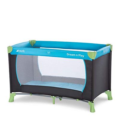 Hauck Dream N Play - Berço de viagem para bebés dos 0 meses aos 15 kg, incluindo bolsa de transporte, dobrado e fácil de montar. Lavável à mão, 128 x 69 x 76 cm, design Disney.