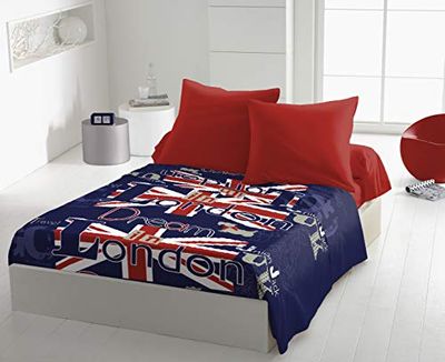 Home Passion 54103 Pack de 4 Ropa Dream in London Microfibra, 240 x 300 cm, Multicolor
