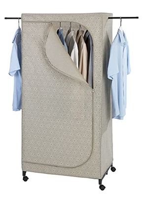 WENKO Armário Balance - guarda-roupa móvel, armário dobrável, polipropileno, 75 x 160 x 50 cm, taupe