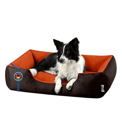 BedDog® Wilki Łóżko dla psa/kota S do XXXL, 24 kolory do wyboru, poduszka dla psa, sofa dla psa, kosz dla psa, brązowy/pomarańczowy XL
