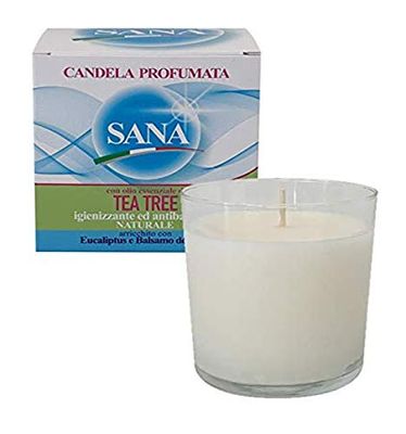 Vela sana al té Tree Oil y bálsamo del Tolu – en vaso