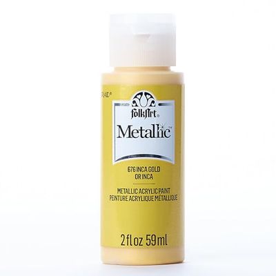 Folk Art Acrylic Paint, Gold Inca, 59 ml (Pack of 1)