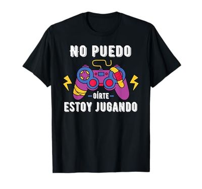 No puedo oírte estoy jugando Camiseta de Juego Gamer Unisex Black S Manga Larga