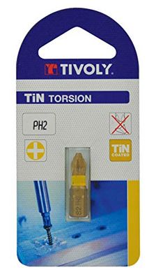 TIVOLY 11522320200 - Punte di avvitamento Torsion Tin per viti Philips Ph2