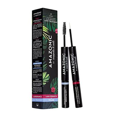 Nuggela & Sulé Amazonic Siero Crescita Ciglia Siero per sollevare le Ciglia con Doppia Azione: Rinforza + Volumizza. 3 ml + 3 ml.