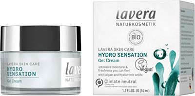 lavera Hydro Refresh Cream Gel with Algae and Hyaluronic Acid Noticeable Fresh Effect Vegan Natural Cosmetics 50 ml