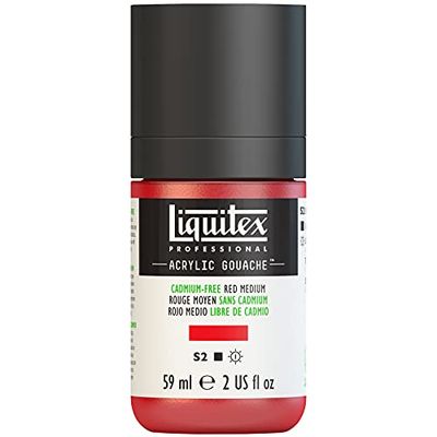 Liquitex Professional guache acrílico extra-fino viscocidade baixa, tubo de 59 ml, vermelho