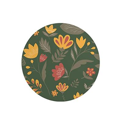 Questo Casa, Tapis de Souris Rond imprimé numérique avec Fond antidérapant pour Bureau et Maison Diamètre 22 cm