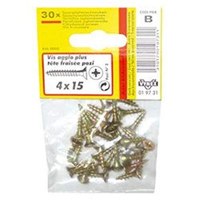VYNEX 3101780197625 - Tornillos de aglomerado TF Pozi 3x16 SC x41 Gris, Talla Única