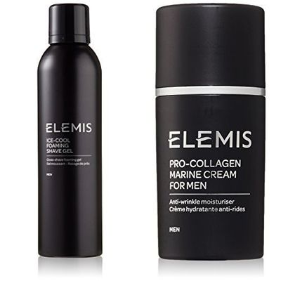 Elemis Ice Cool Foaming Shave Gel with Pro-Collagen Marine Cream for Men (200 ml and 30 ml)