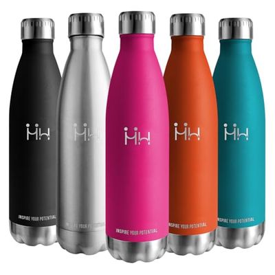 Termisk Vattenflaska, 750ml BPA-fri, Vattenflaska, 18/8 rostfritt stål, Barnvattenflaska, Dubbelväggig vakuumisolering, Gymflaska I Rostfritt StåL för skolan, resor, jogging, camping, kontor - RosröD