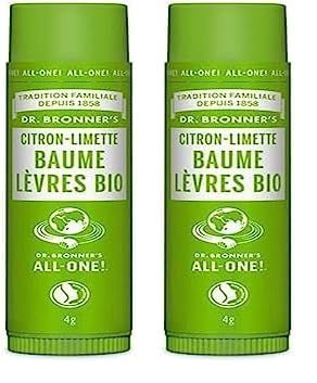 Stick à Lèvres Bio Citron Vert Dr Bronner's 4g (Lot de 2)