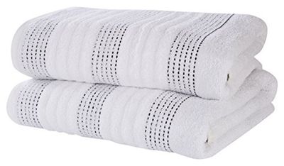 Rapport Home Spa 2-Piece Towel Bale, 100% Cotton-White, Combed, 140 x 90 x 1 cm