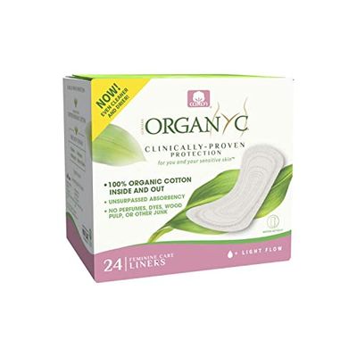 ORGANYC - Salvaslip de algodão certificado 100% biológico - antes único ultrafino - 1 embalagem de 24 unidades