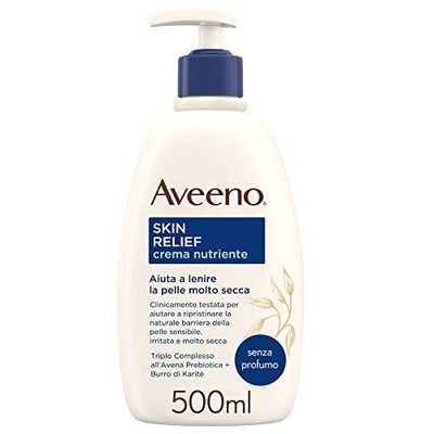 AVEENO, lugnande närande kräm, hudrelief, torr till mycket torr hud, parfymfri, 500 ml