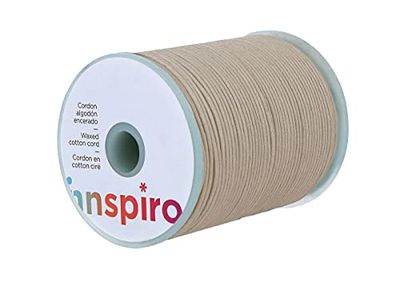 INNSPIRO Cordon Coton ciré Fin Sable 0,5 mm. 100 m.