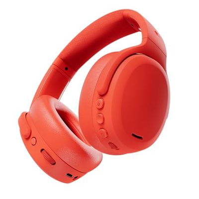 Skullcandy Crusher ANC 2 Casque supra-auriculaire Bluetooth sans fil avec basses multi-sensorielles, suppression active du bruit, jusqu'à 60 heures de batterie, microphone pour iPhone Android – Plasma