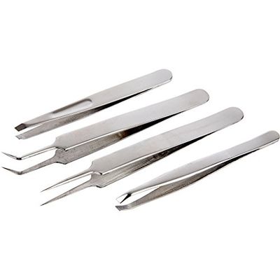Set di pinzette, L: 9-12 cm, 4asstd