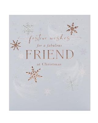 UK Greetings Kerstkaart voor hem/haar/vriend - Snowflakes Design