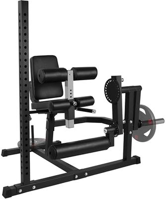 Fitvids Máquina de extensión de piernas y rizos, máquina Especial de piernas con Placa Ajustable para la Parte Inferior del Cuerpo con Estante para Sentadillas, máquina de Pesas para Gimnasio en casa