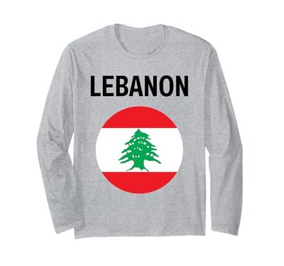Bandiera del Libano Moderna Maglia a Manica