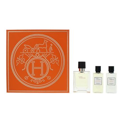 Hermès Terre D'hermès 3 Piece Gift Set: Eau De Toilette 50ml - Hair And Body Sho