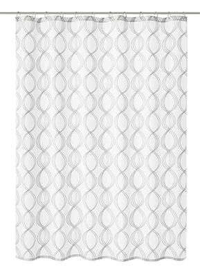 Litet moln duschdraperi, polyester, vit, 240 x 180 cm