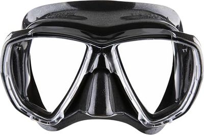 CRESSI Big Eyes Mask Sil Black/Black - Maschera Singola Big Eyes per Immersioni e Snorkeling, Nero/Nero, Taglia Unica, Adulti
