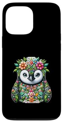 Grazioso pinguino estetico floreale amante dei pinguini Custodia per iPhone 13 Pro Max