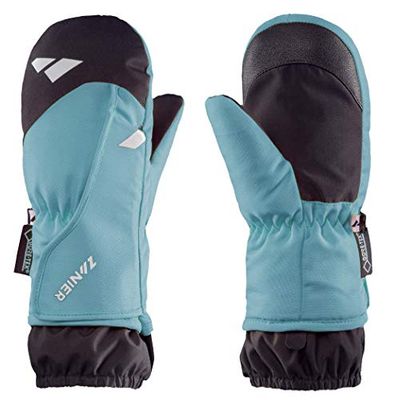 Zanier Unisex Jugend 12158-4520-1 Guanti Turchese, Nero, 1