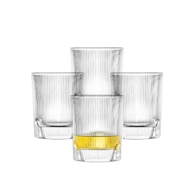 SCHOTT ZWIESEL Fave whiskyglas (set med 4), modern whiskytumbler, med präglade spår och utklipp, diskmaskinssäker kristallglas (artikel nr 124303)