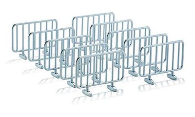 siku 2464, Assortiment de Barrières, 1:32, Métal, Argent, 10 pièces