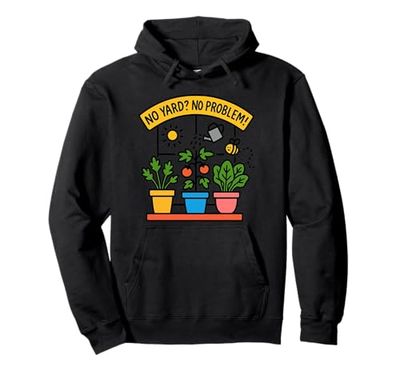 Graziosa finestra da giardino con piante in vaso e sole allegro Felpa con Cappuccio