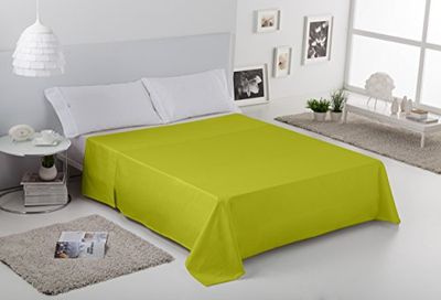 Sábana SABANA ENCIMERA color pistacho - Cama de 180 50% algodón / 50% poliéster - 144 hilos