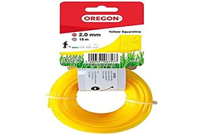 Oregon 69-406-Y Fil carré jaune pour débroussailleuse et débroussailleuse 2,0 mm x 15 m