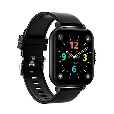 MAMESO Smartwatch, Fitness Tracker HD Touch screen, Smart Watch con contapassi/sonno/cardiofrequenzimetro/fitness tracker per Android/iOS (nero, P8)