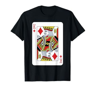 Il re del poker con le carte da gioco dei diamanti Maglietta