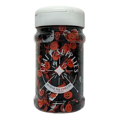 Halloween Table Confetti - Mixed Bats, Pumpkins, Witches, Spiders and Skulls Approx 2500 Pieces Massive Jar