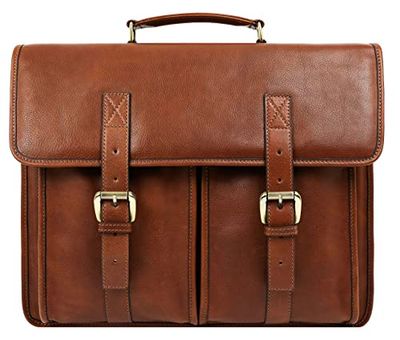 Time Resistance Porte-documents en Cuir Italien pour Hommes Sac Ordinateur Portable