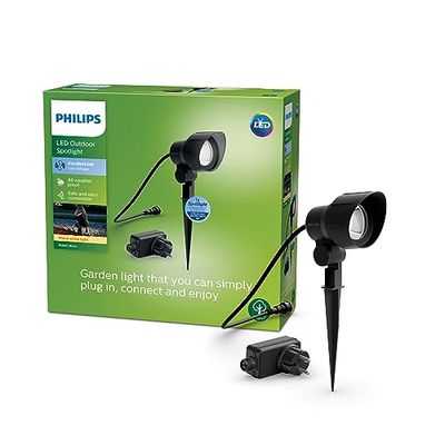 Philips LED GardenLink Kit Base Faretto LED da Esterni, Luce Bianca Calda, IP44, Basso Voltaggio, 6W, Alimentatore Incluso