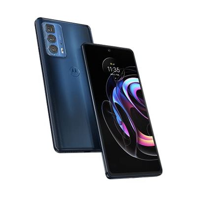 Motorola Moto Edge 20 Pro Smartphone, ontgrendeld, 5G, beeldscherm: 6,7 inch, 12 GB/256 GB, Dual-SIM, Android 10.0, blauw