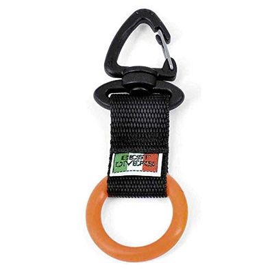 Best Divers Clip Ring Silicone Oranje Band Zwart Unisex Volwassenen