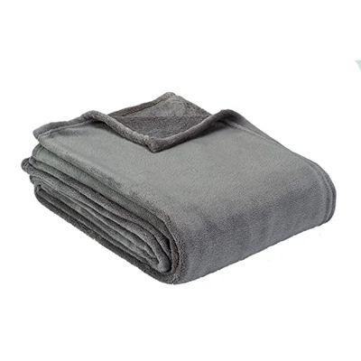 Pikolin Home - Koc Plaid Gładki Aksamit Koralowy, Miękki, wygodny, przyjemny i oddychający